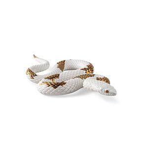 Escultura Serpiente. Blanco - cobre