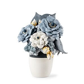Vase with Flowers. Blue