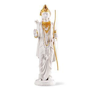 Rama Sculpture. Golden Luster