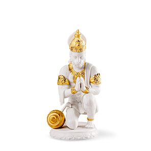 Hanuman Sculpture. Golden Luster