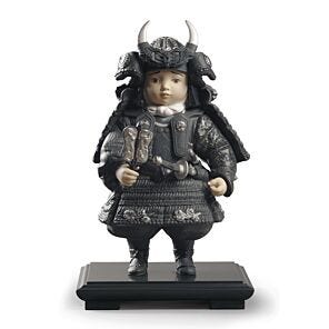 Warrior Boy Figurine. Silver Lustre. Limited Edition