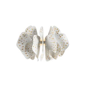 Nightbloom Wall Sconce. White & gold. (US)