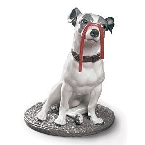 Jack Russell with Licorice Dog Figurine