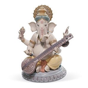 Veena Ganesha Figurine