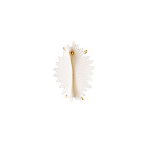 Actinia Big Earring. White and Golden luster