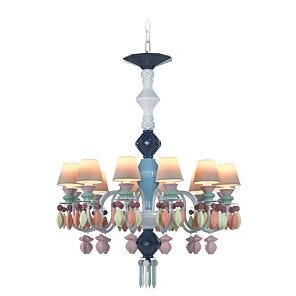 Belle de Nuit 12 Lights Chandelier. Multicolor (US)