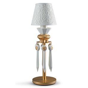 Lámpara de mesa con litofanía y lágrimas Belle de Nuit. Lustre oro (CE) en Lladró