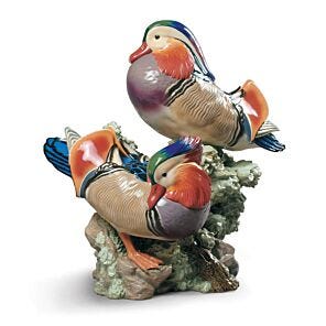 Mandarin Ducks Sculpture. Limited Edition
