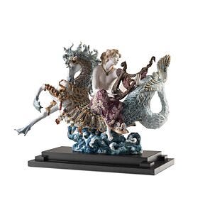 Escultura Arión con caballo de mar. Serie limitada
