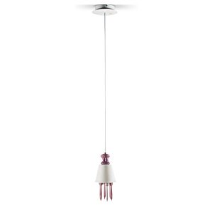 Lámpara de techo con Litofanía Belle de Nuit. Rosa (CE/UK) en Lladró