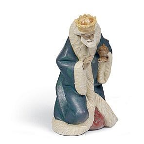 Melchior Nativity Figurine. Gres