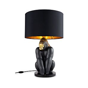 Gorilla lamp. Black-gold in Lladró