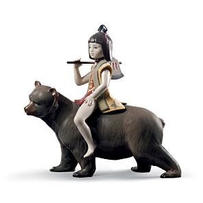 Figura niño Kintaro y el oso. Serie limitada