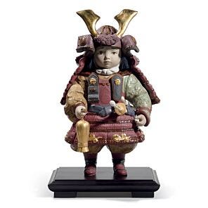 Figurina Bambino Samurai. Lustro oro. Edizione limitata