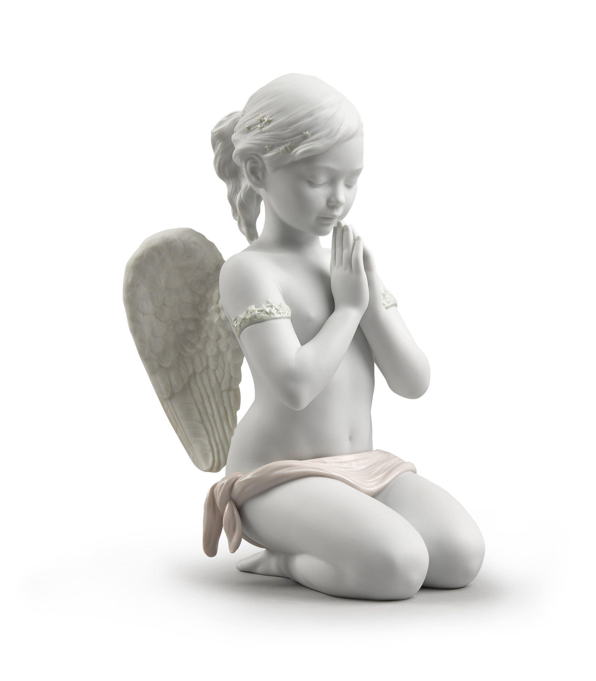 Figurina di angelo di preghiera celeste