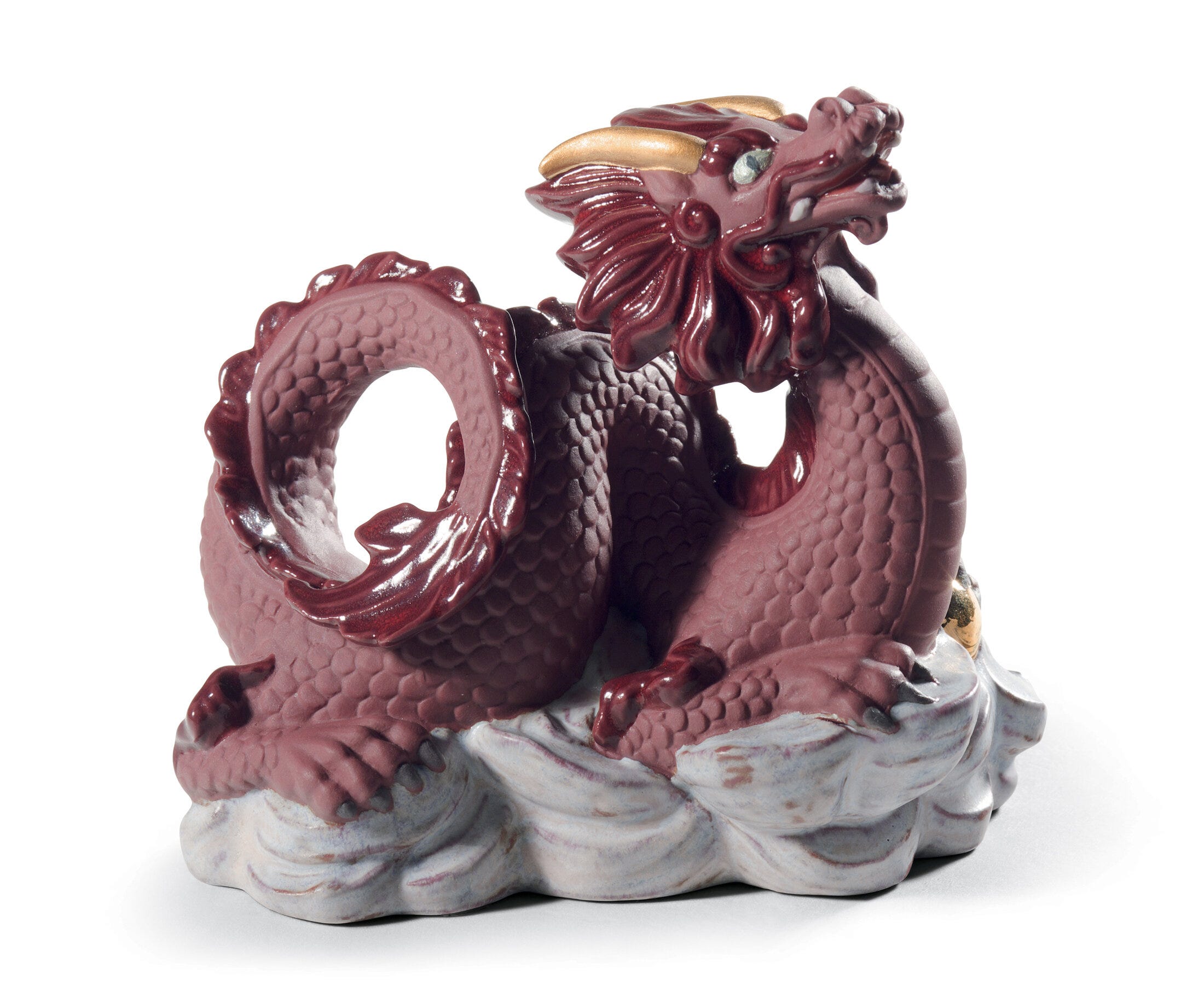 La scultura del drago. Lustro dorato e rosso