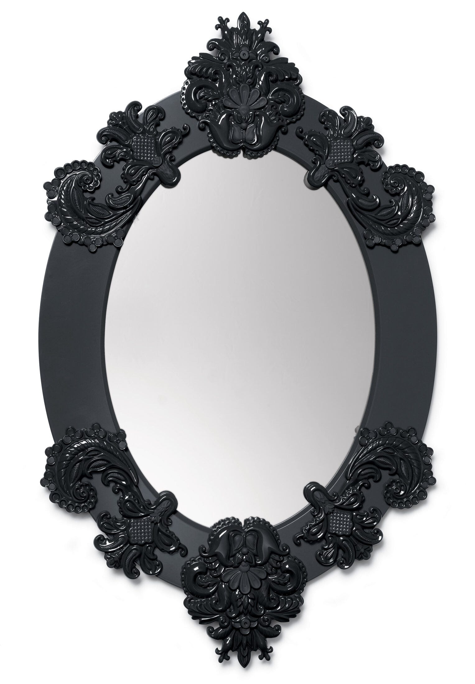 Espejo De Pared Ovalado Negro, Espejo Decorativo Oval, Espejo De Baño  Ovalado Reversible, 55 X 80cm - Negro con Ofertas en Carrefour