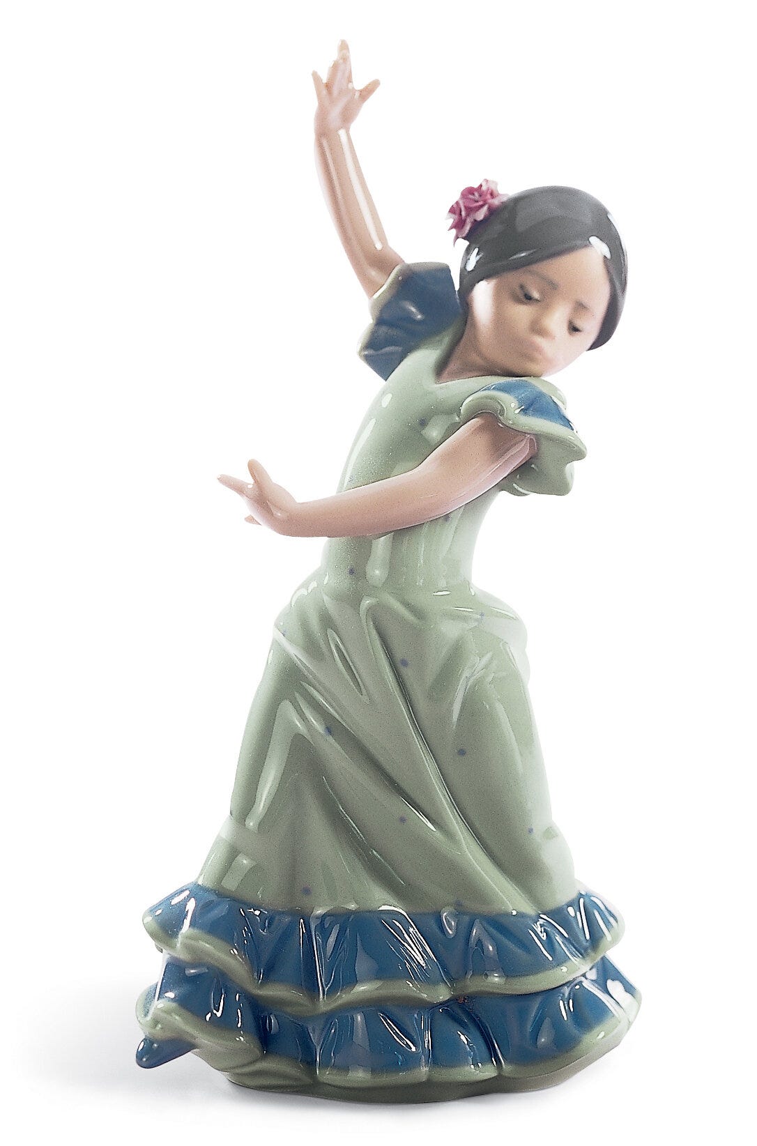 Figurina ragazza ballerina di flamenco Lolita. Blu