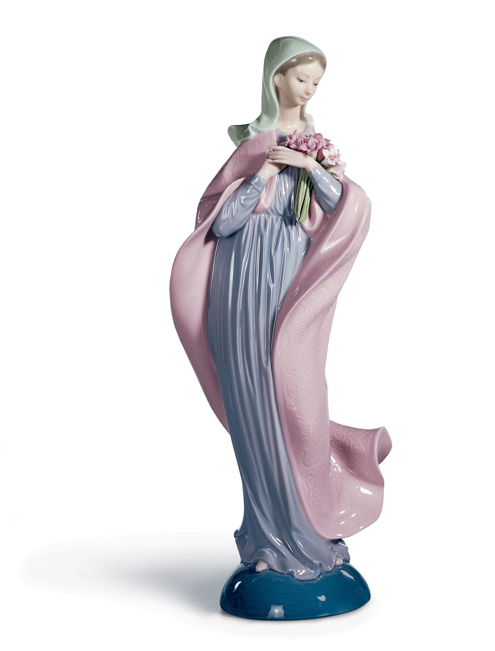 Gres Belén de Navidad de Porcelana LLADRÓ Figura Virgen María en Belén 