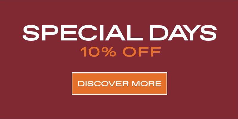 Special Days 10% off