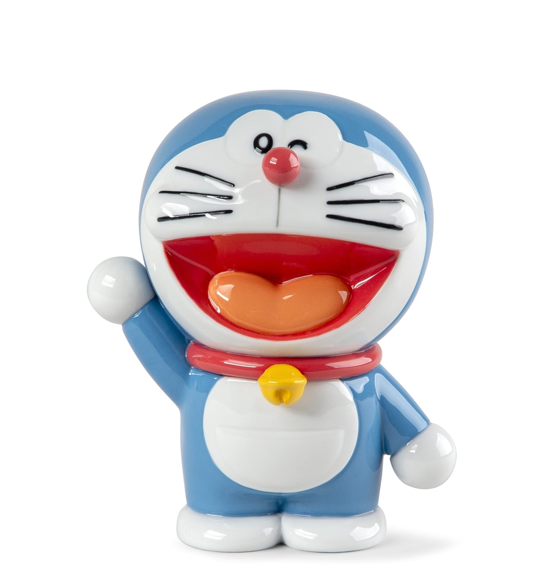 Figura in porcellana di Doraemon in piedi con le braccia aperte