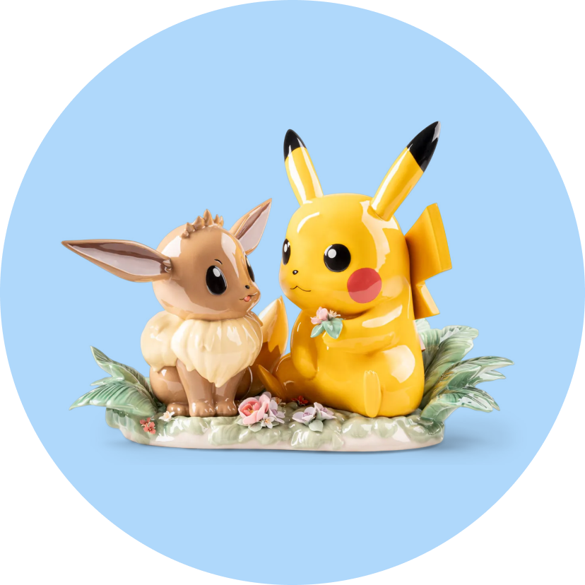 ポケモン フィギュア 限定版｜リヤドロ磁器 ピカチュウ＆イーブイ