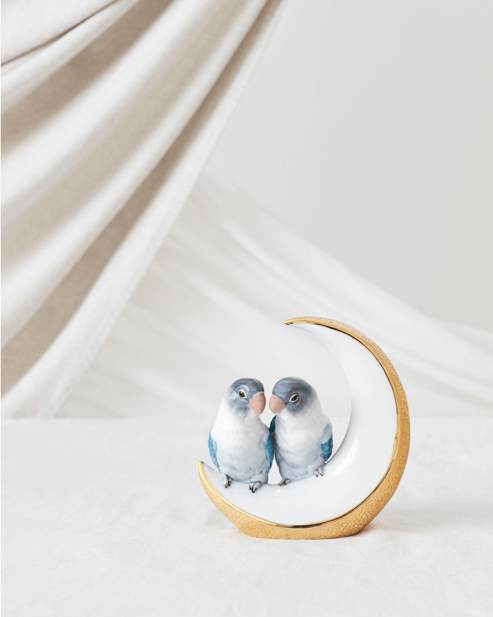 Fly Me to The Moon Birds Figurine.