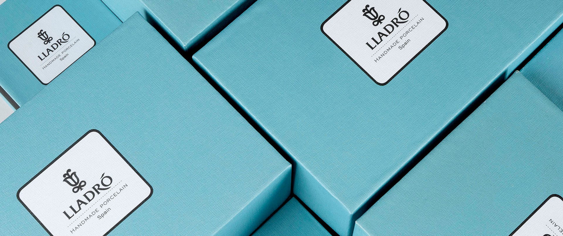 Blue boxes of lladró